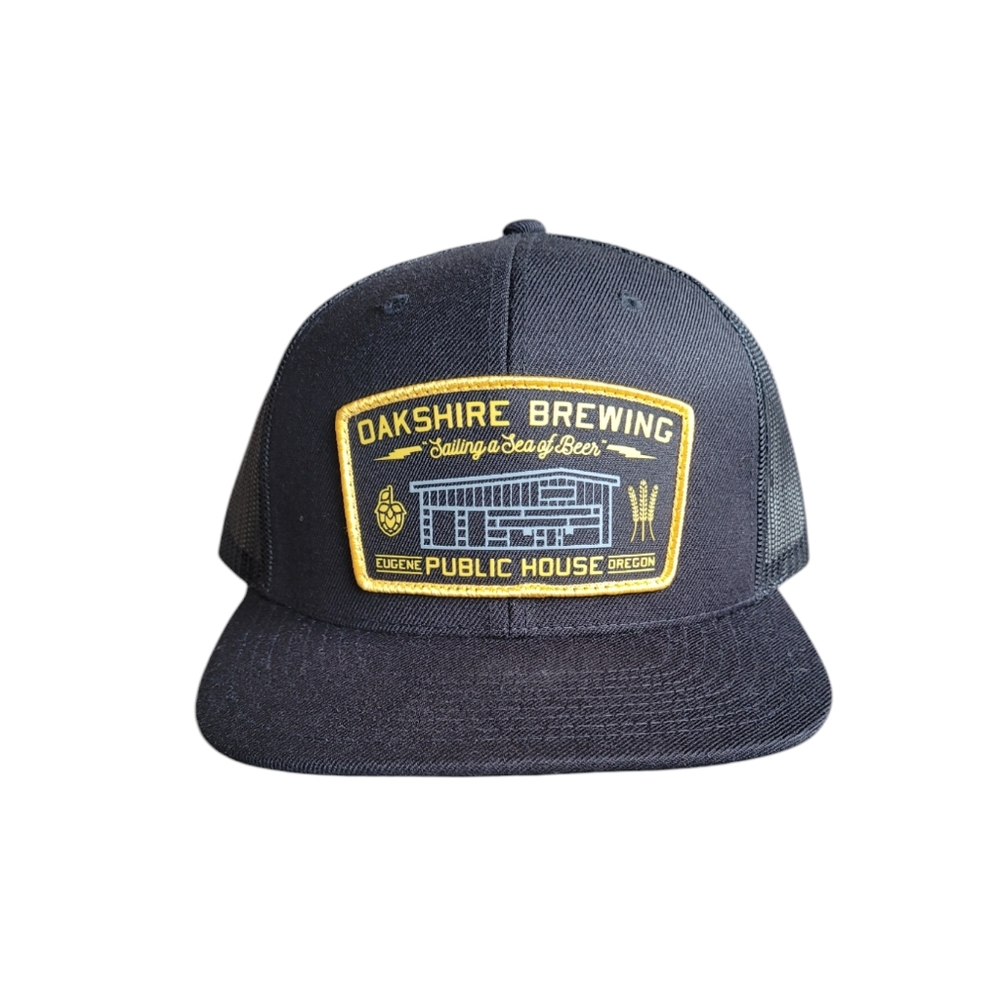 New Oakshire Brewing Eugene Oregon Black Snapback Trucker Hat One Size